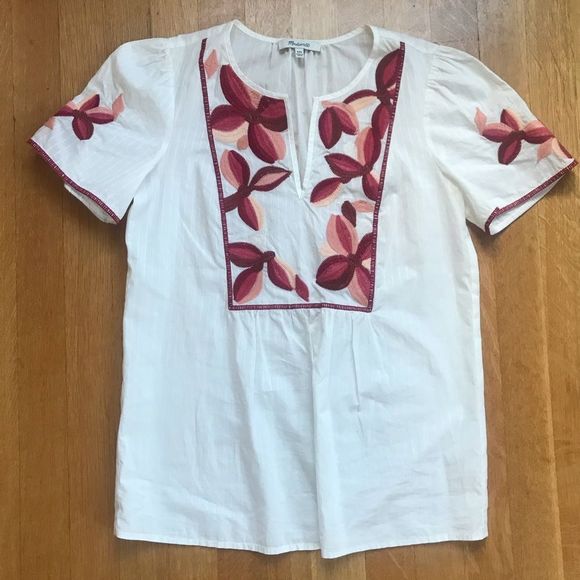 Madewell embroidered Floral Fable top - Picture 2 of 4